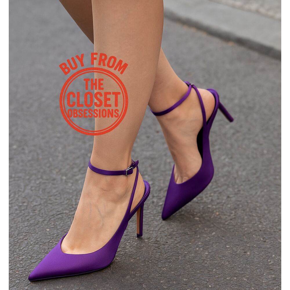 RARE!!! ZARA Strappy Satin Pointed Heels NWT 💜
